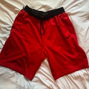 Men’s Nike Red and Black Athletic Shorts with pockets